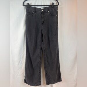 LOFT Charcoal Straight‎ Leg Pants Linen Blend SKU 7